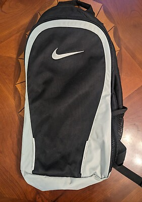 #ad #ad NIKE BLACK LOGO SCHOOL SPORTS BAG BACKPACK 19quot; x 14quot; BLACK Excellent Condition