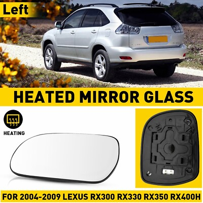 #ad For Lexus Driver RX 2004 2009 Side Door Wing Mirror Heated Convex Glass Exterior