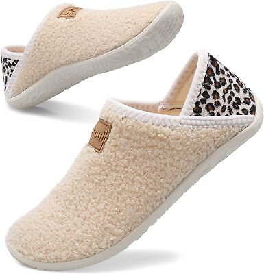 #ad Fuzzy House Slippers for Women Men Indoor Closed Back Lightweight Cozy Faux Furr