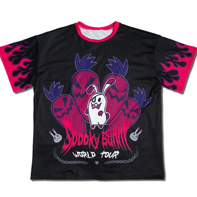 #ad Goth Emo Lolita Punk Rave Kawaii E Girl Spooky Bunny Tee T shirt L