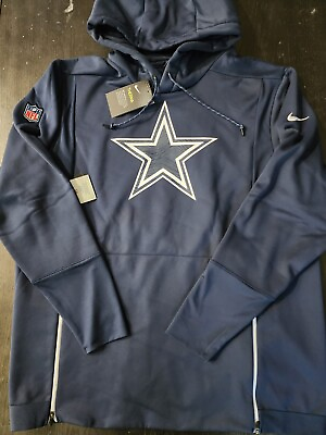 #ad New Men#x27;s Dallas Cowboys Nike Therma Sideline Player Fleece Navy Style 10003525