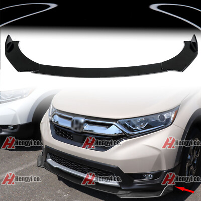 #ad For Honda CR V CRV 2017 2022 Front Bumper Lip Splitter Spoiler Gloss Black