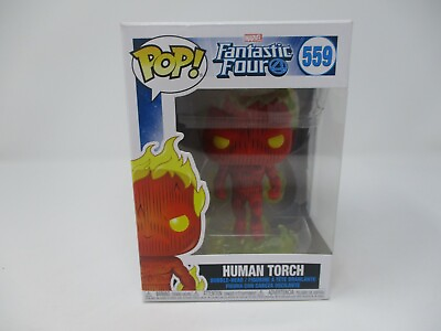 #ad Human Torch Fantastic Four Funko Pop #559 NIB