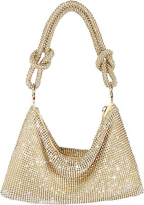 #ad Rhinestone Purse Sparkly Evening bag Silver Clutch Purses for Women Evening Cro