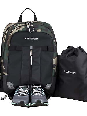 #ad Unisex Expandable Backpack with Bonus EasyWash Bag Army Camoflauge