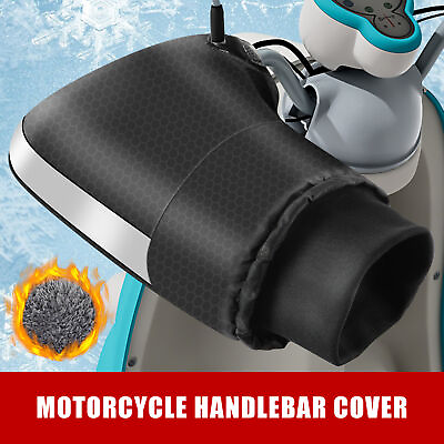 #ad keep warm Motorcycle Handlebar Muffs Motorbike Handle Grip Gloves Waterproof