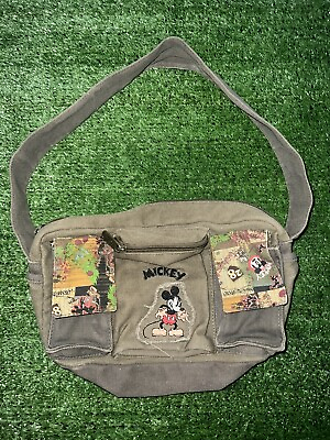 #ad Vintage Disney Mickey Mouse Bag Canvas Adventure Bag Tote Purse