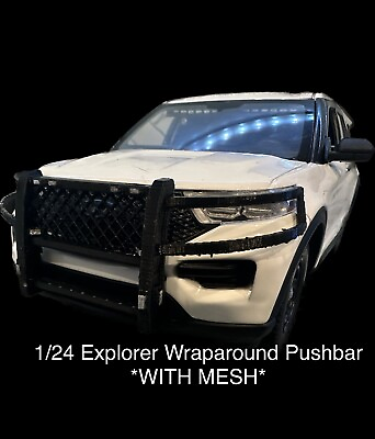 #ad 1 24 Motormax Explorer Wraparound Push Bar MESH LED Custom Police Fire Diorama