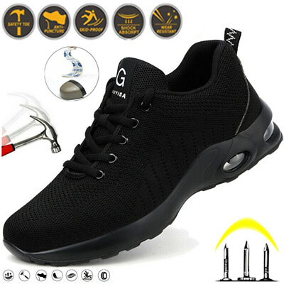 #ad Mens Safety Steel Toe Cap Work Shoes Indestructible Boots Breathable Sneakers