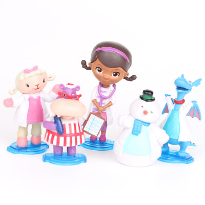 #ad Doc Mcstuffins Check Up Time 5 PCS Doll Gift Action Figure Kids Toy Gift