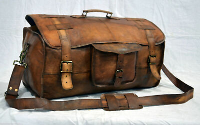 Bag Duffel Men#x27;s Leather Travel Bag Luggage Gym Messenger Bags Case Suitcases $65.00