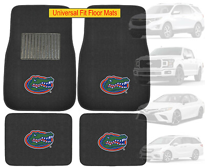 #ad 4PC NCAA Florida Gators Logo Car Truck Black All Weather Carpet Floor Mats