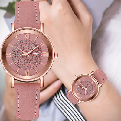#ad Fashion Ladies Wrist Watches Watch Quartz Analog Women Steel Leather Casual Gift