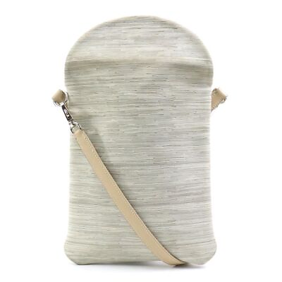 #ad Auth HERMES Crossbody Shoulder Bag Beige Vibrato Leather Silvertone e58562f