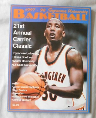 #ad 1997 Syracuse Basketball Carrier Classic Tournament Todd Burgan