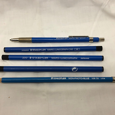 #ad Staedtler Mars 780 Pencil Non Blue 108 30 Pencil HB Lead 5 Pieces