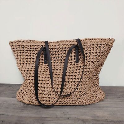 Woven Straw Beach Bags Women Handbag Female Shoulder Bag $47.79