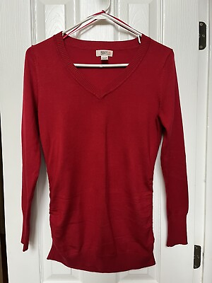 #ad Red Tunic Sweater Medium