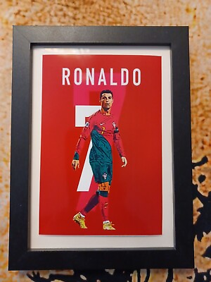 #ad Framed and Matted Limited Edition Cristiano Ronaldo Print