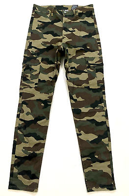 #ad NWT Divided Hamp;M Size 10 Womens Cargo Army Camo Jeans Skinny High RisePants NEW