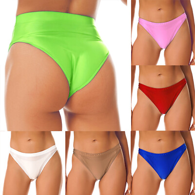 #ad US Women#x27;s Underwear Shiny Metallic Panty Briefs High Cut Shorts Panties Bottoms