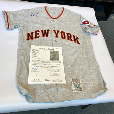 #ad Beautiful Willie Mays Signed Authentic New York Giants Jersey JSA COA