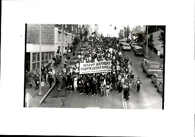 #ad LG58 1993 Original Alan Berner Photo MARTIN LUTHER KING JR RALLY Paraed Marching