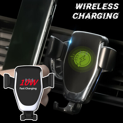 #ad Wireless Charger Mount Auto clamping Car Qi Fast Charging Air Vent Phone Holder