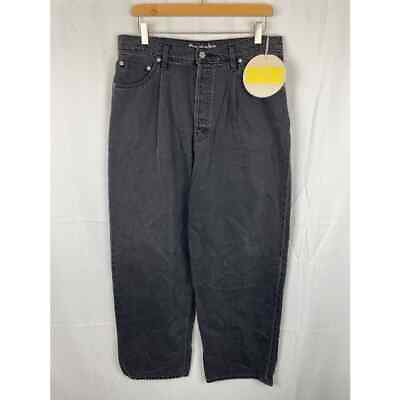 #ad Snacks Mother Black Jeans The Pleated Fun Dip Puddle Button Fly Size 30 32x31