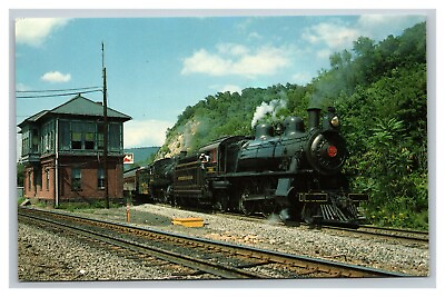 #ad Vintage 1985 Postcard Conrail Rockville Tower Steam Locomotive Pennsylvania