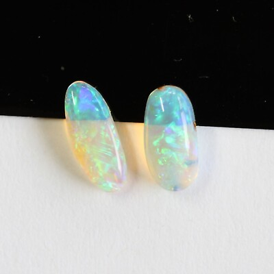 #ad Australian opals 1.31ct set of 2 Pipe crystal natural solid loose stone parcel
