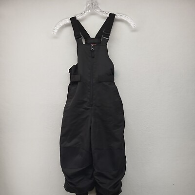 #ad Swiss Tech Snow Pants Unisex Boys Girls Kids Size XS 4 5 Black Lined Adjustable