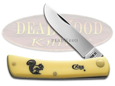 #ad Case xx Sodbuster Jr Squirrel Etched Yellow Synthetic 1 600 Stainless Knife