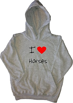 #ad I Love Heart Horses Kids Hoodie Sweatshirt