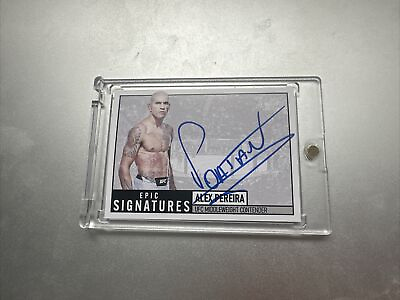 #ad Alex Pereira Poatan UFC Champion Custom On Card Auto “ Poatan” MMA Encased 1 1