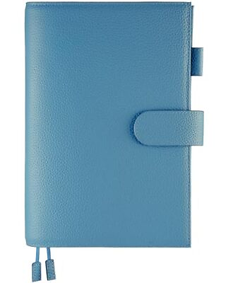 #ad A5 Leather Planner Cover for Hobonichi Cousin Stalogy Midori Dark Blue