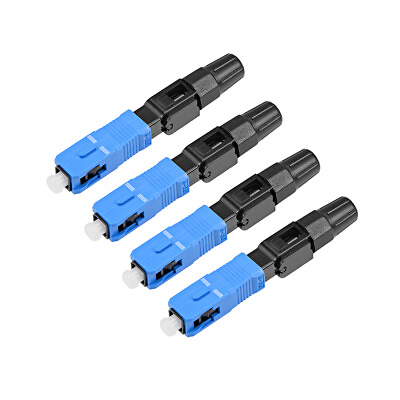 #ad SC UPC Optic Fiber Quick Connector Fast Adapter Single Mode for FTTH OD 4Pcs