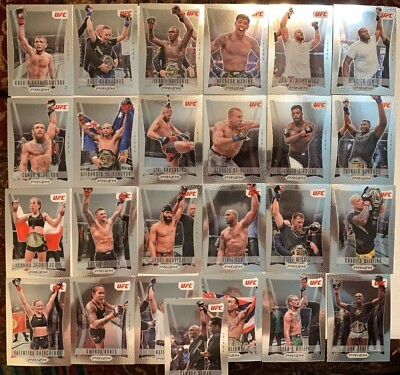#ad FLASHBACK COMPLETE INSERT SET 2022 Panini Prizm UFC 25 Card Lot TOP LOADED