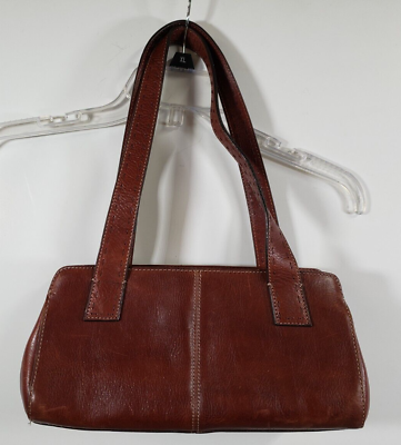 #ad Fossil Baguette Brown Leather Studded Bottom SHOULDER Bag PURSE ZB9015
