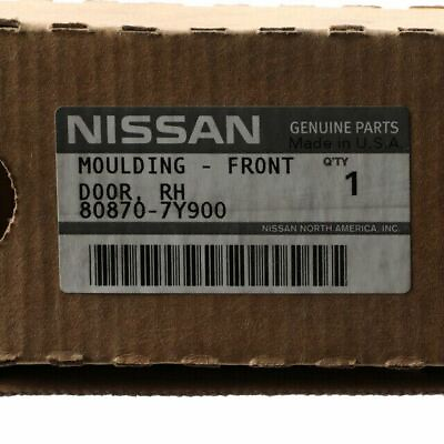 #ad Genuine Nissan 2004 2008 Maxima Door Side Trim Molding Front Right 80870 7Y900