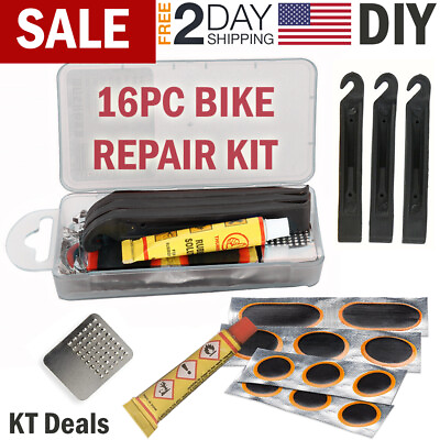 #ad Inner Tube Patch Bicycle Repair Kit Bike Tire Repair Patches Tyre Sticker Glue