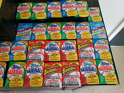 #ad 10 Unopened Vintage Topps Baseball Wax Packs From Mid 80s Early 90s 150 cards