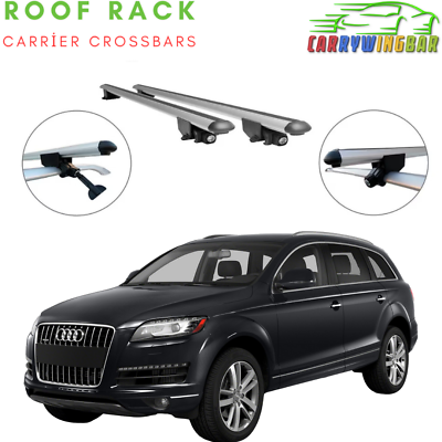 #ad Fits Audi Q7 2007 2015 Roof Racks Cross Bars Carrier Racks Roof Bar Silver
