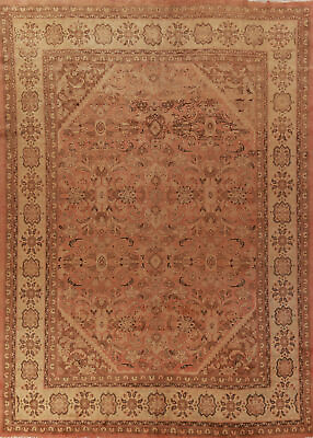 #ad Vintage Handmade Floral Lilihan Area Rug 10x13 Pink Ivory Hand made Carpet