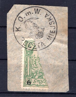 #ad Poland Warsaw 8H Bisect Postmarked Luxury Letter Piece L0825