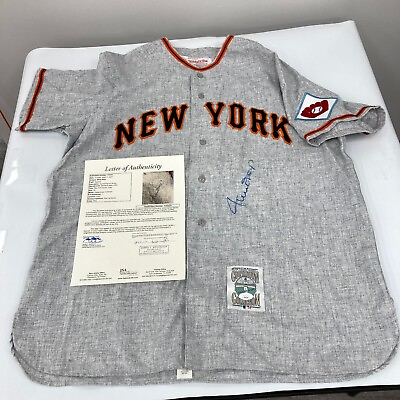 #ad Beautiful Willie Mays Signed Authentic New York Giants Jersey JSA COA