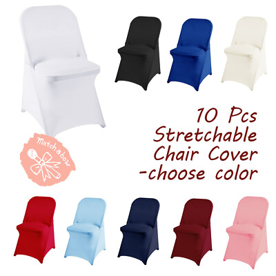 #ad Spandex Folding Chair Cover Wedding Party in 10 25 30 50 100 pcs Pick your color