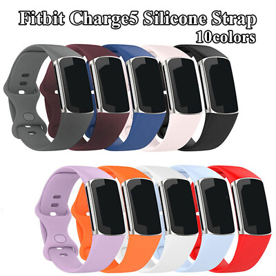 #ad For Fitbit Charge5 Sport Band Watch Adjustable Breathable Soft Silicone Bracele〕