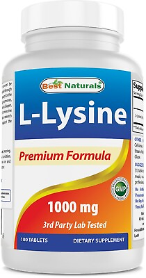 #ad Best Naturals L Lysine 1000 mg 180 Tablets