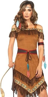#ad Women#x27;s Native Maiden Princess Pocahontas Indian Dress Costume SIZE XS New
